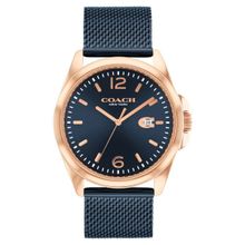 Coach Quartz Analog Blue Dial Stainless Steel Strap Watch for Men (M)