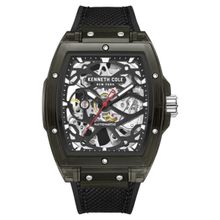 Kenneth Cole Automatic Black Dial Stainless Steel Strap Watch for Men (M)