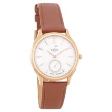 Xylys Women Analog Off White Dial Brown Strap Watches (M)