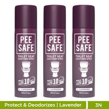Pee Safe Toilet Seat Sanitizer Spray Lavender - Pack of 3