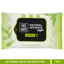 Pee Safe Intimate Wipes For Women- Skin Friendly, Alchol Free & Ph Balanced(10 Wipes)