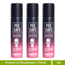 Pee Safe Toilet Seat Sanitizer Spray Floral - Pack of 3