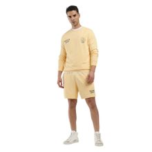 Levi's Men's Solid Yellow Crew Neck Co-Ord (Set of 2)