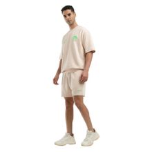 Levi's Men's Solid Cream Crew Neck Co-Ord (Set of 2)
