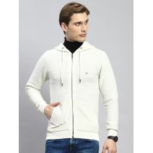 Monte Carlo Off White Self Design Hoodie