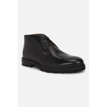 Louis Philippe Men Black Lace Up Oxford Shoes