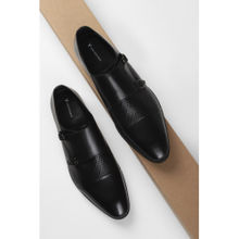 Van Heusen Men Black Formal Buckle Monk Straps