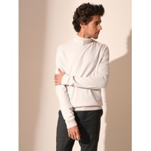 Selected White Roll Neck Sweater