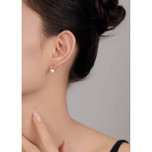 SILMORA White Silver Plated Stud