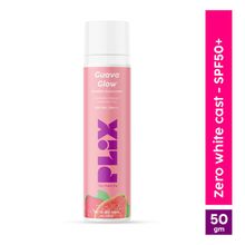 PLIX SPF 50+ Guava Glow Invisible Sunscreen Gel For UV A, UV B Protection with Ceramides and Vit C