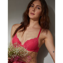 Vero Moda Intimates Padded Semi Coverage Push-Up Bra - Pink