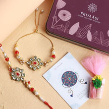 Priyaasi Studded Fancy Floral Rakhi (Set of 3)