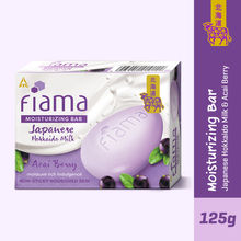 Fiama Skin Barrier Strengthening Moisturizing Soap Bar Japanese Hokkaido Milk, Acai Berry