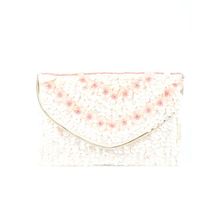 Odette Pink- White Floral Envelope Clutch