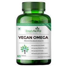 Simply Herbal Vegan Omega 3 Capsules With Omega 3 Extract Healthy Brain Function