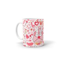 Macmerise Love Letter Pattern Milk, Tea, Coffee Mug 330ml