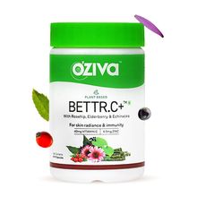 OZiva Bettr.C+, Plant-Based Vitamin C, Zinc & Bioflavonoids) for Advanced Immunity & Absorption