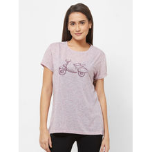 Mystere Paris Textured Scooter Lounge T-shirt - Pink