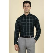 Allen Solly Men Dark Green Checks Full Sleeves Shirt