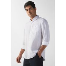 Louis Philippe Men White Full Sleeves Shirt