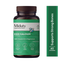 Miduty Kids Calcium Vitamin D3 Strong Bones Immunity Support Chewable Tablets