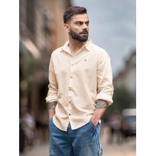 WROGN Viscose Linen Slim Fit Shirt - Beige