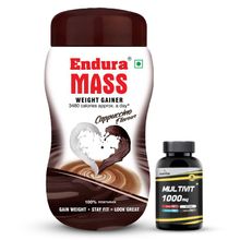 Endura Mass Weight Gainer Cappuccino Flavour With Mettle Multivitamin