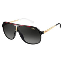 Carrera Sunglasses Dark Grey Shaded Lens Rectangular Sunglass Black Frame