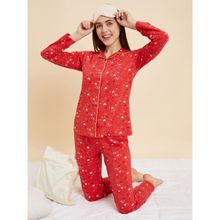 Sweet Dreams Women Printed Full Sleeves Pyjama (Set of 2)