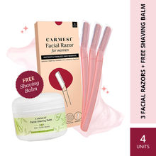 Carmesi Facial Razor for Women - Instant & Painless Hair Removal - Smooth & Glowing Skin - Pack of 3