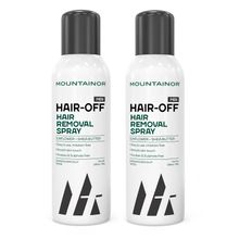 MOUNTAINOR Hair Removal Spray for Men - Removes Hair for Chest, Arms, Legs - Pack of 2