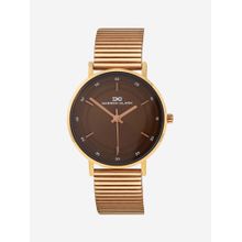 Darren Clark Men Quartz Brown Dial Analog Mesh Watch 1013C-E0306