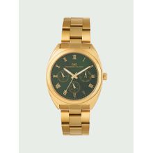 Darren Clark Men Quartz Green Dial Multi-Function Metal Watch 1014B-M0214