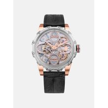 Britime Era Men Automatic Silver Dial Analog Leather Watch 147-L10306