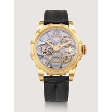 Britime Era Men Automatic Silver Dial Analog Leather Watch 147-L20306