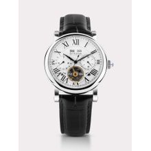 Britime Motion Men Automatic White Dial Multi-Function Leather Watch 323-L10306