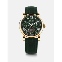 Britime Motion Men Automatic Green Dial Multi-Function Leather Watch 323-L21412