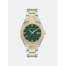 Ferragamo Edge Diamond Men Quartz Green Dial Analog Stainless Steel Watch Sf4T00125