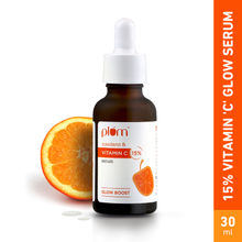 Plum 15% Vitamin C Face Serum with Mandarin for Glowing Skin with Pure Ethyl Ascorbic Acid