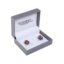 Tossido Multicolor Braided Fabric Cufflinks