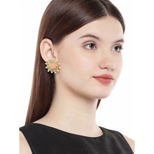 AccessHer Gold-Plated Enamelled Filigree Geometric Studs