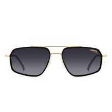 CARRERA Mens Dark Grey Lens Gold Black_ Non Polarized Navigator Sunglasses (58)
