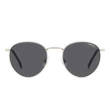 CARRERA Mens Grey Lens Palladium Black Non Polarized Round Sunglasses (52)