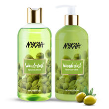 Nykaa Wanderlust Spanish Olive Combo - Shower Gel + Body Lotion
