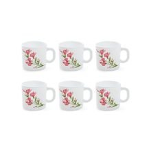 Larah by Borosil 180ml 6Pcs Marina Peach Tea-Coffee Mug Set (Pack of 6)