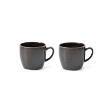 MESA Brown Metallic 2 Cup & 2 Saucer (Pack of 4)
