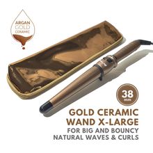 Alan Truman Gold XL Conical Ceramic Curling Wand (38-25mm)