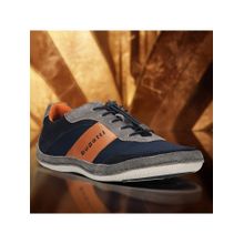 Bugatti Canario Navy Blue & Grey Men Stitched Sneakers