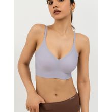B'There Womens Premium Full Coverage Seamless Bra - Purple