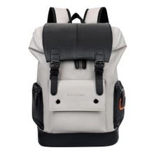 FUR JADEN Vegan Leather Anti Theft Laptop Black Backpack (M)